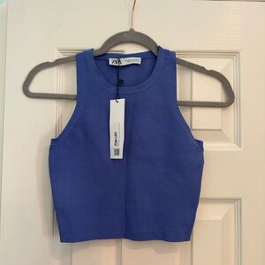 New with tags purple Zara crop tank top size XS